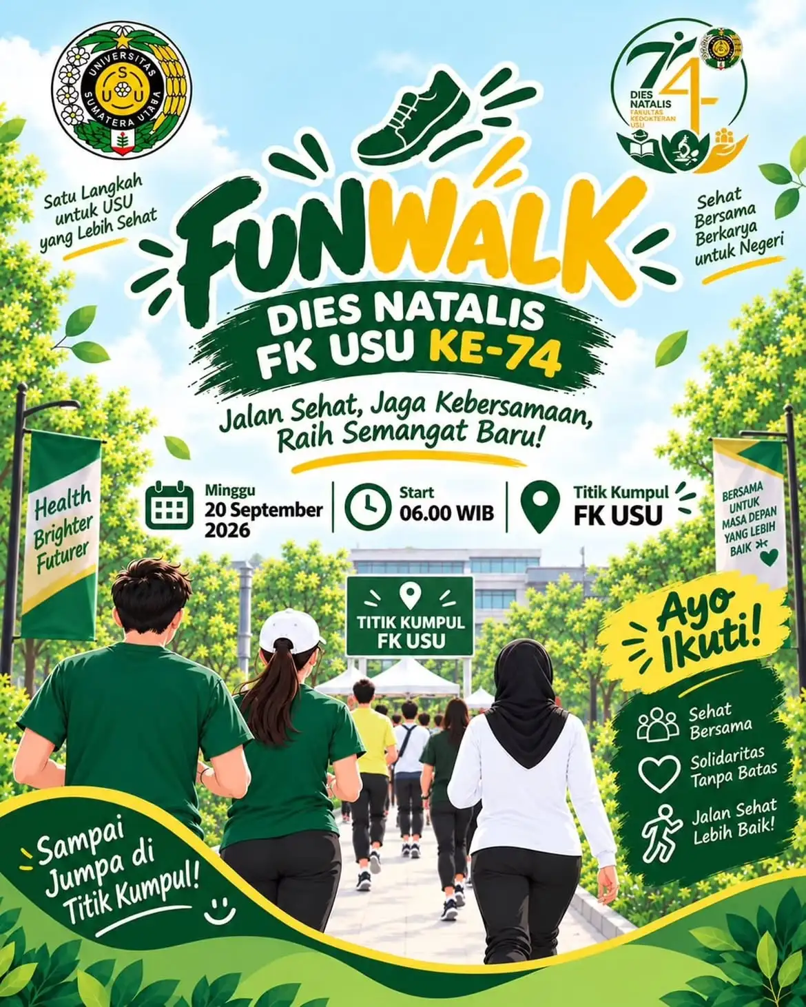Fun Walk Dies Natalis ke-74 Fakultas Kedokteran USU